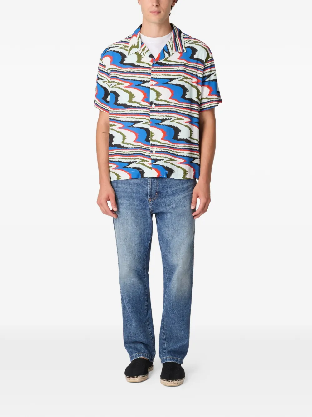 Missoni Overhemd met abstracte print Blauw