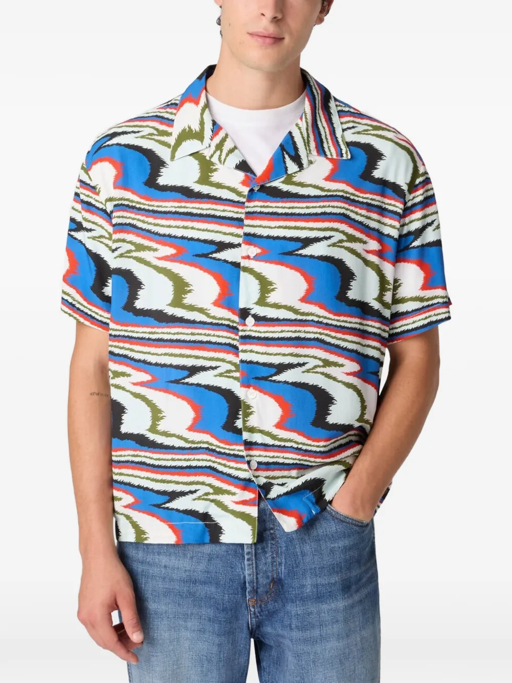 Missoni Overhemd met abstracte print Blauw