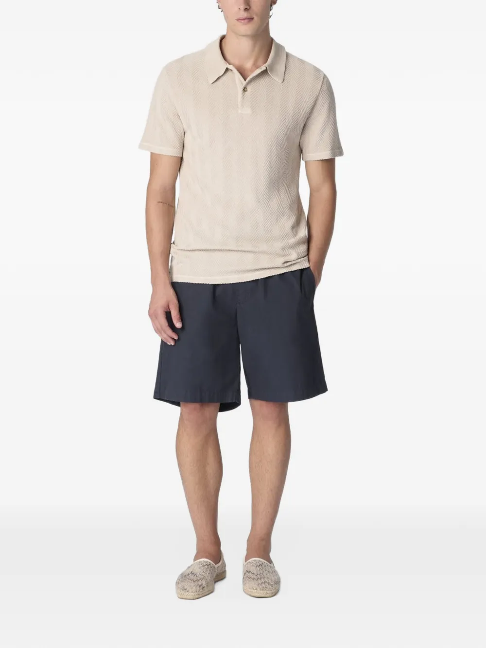 Missoni Poloshirt met rits Beige
