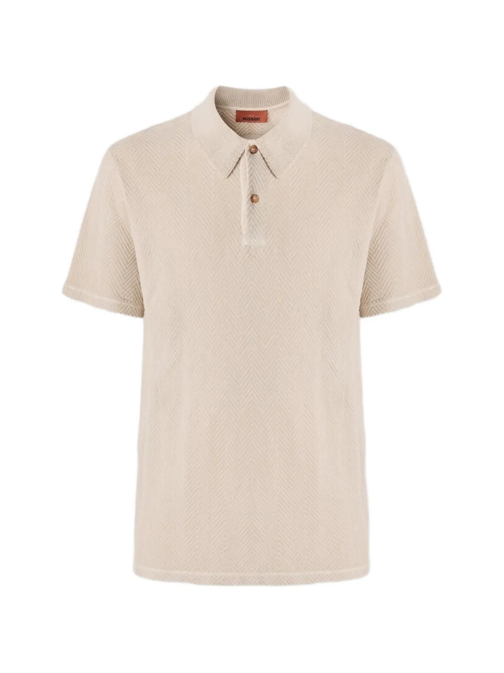Missoni Poloshirt met rits Beige