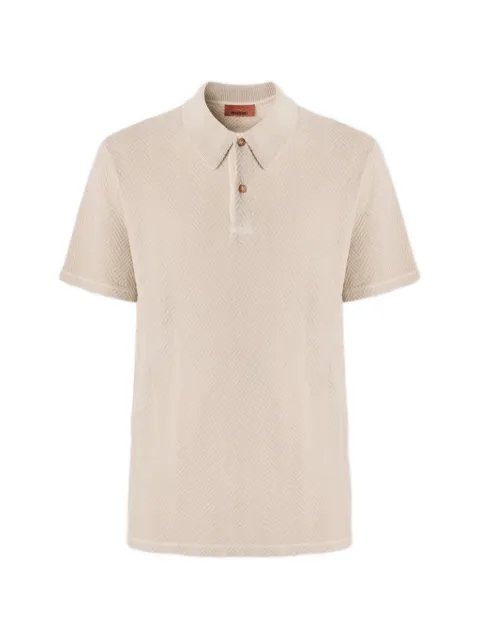 Missoni cotton and viscose polo shirt with Zigzag motif