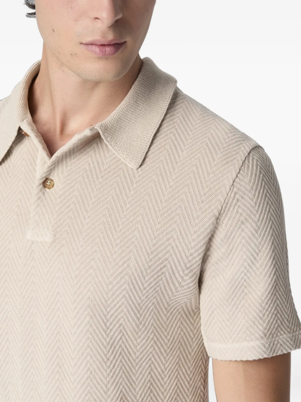 Missoni Poloshirt met rits Beige