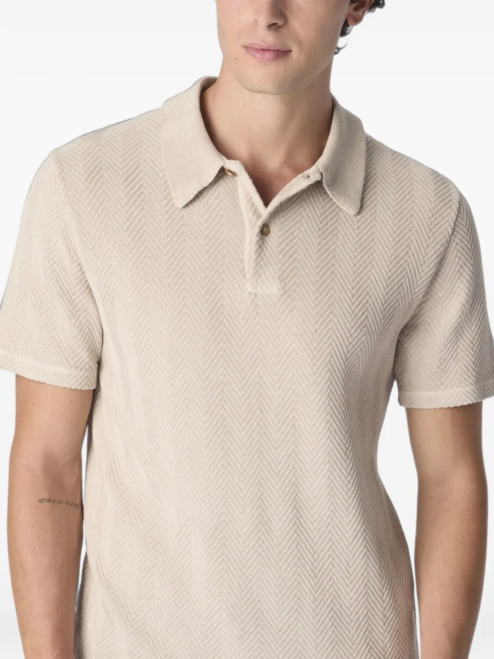 Missoni Poloshirt met rits Beige