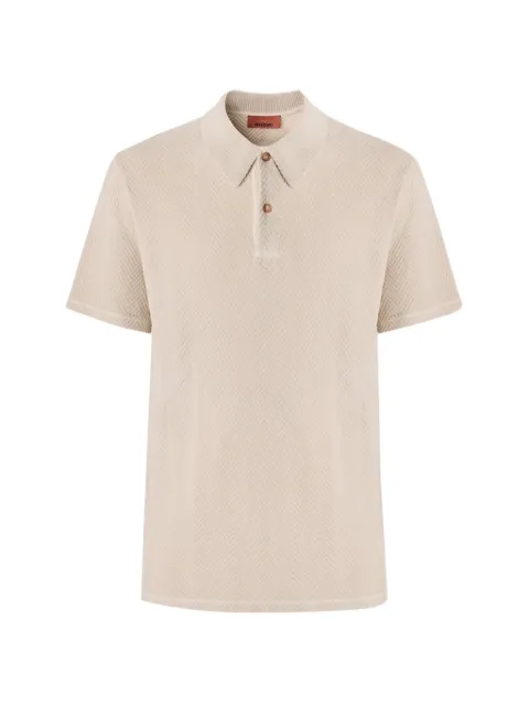 Missoni cotton and viscose polo shirt with Zigzag motif