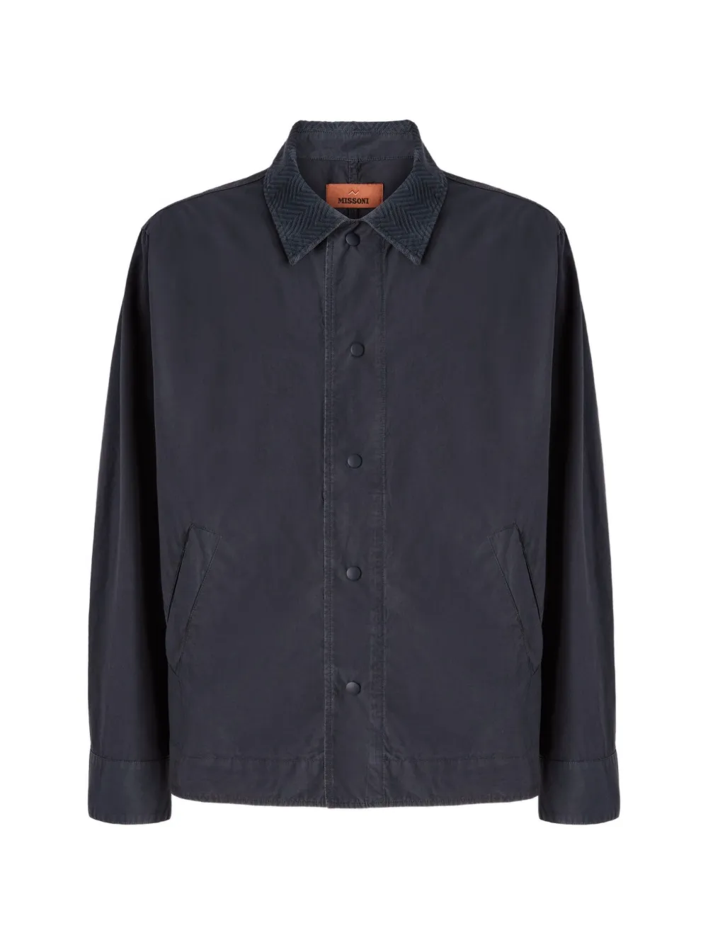 Missoni zigzag-collar overshirt - Blau