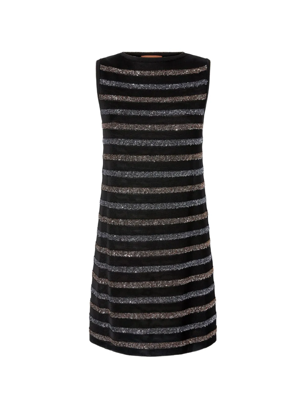 Missoni striped sequin-embellished mini knitted dress - Schwarz