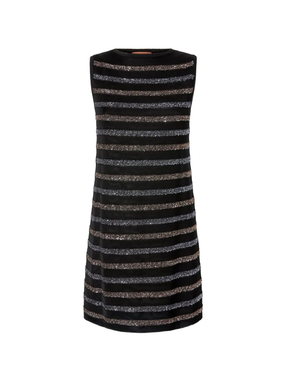 Missoni sleeveless striped mini dress with sequins