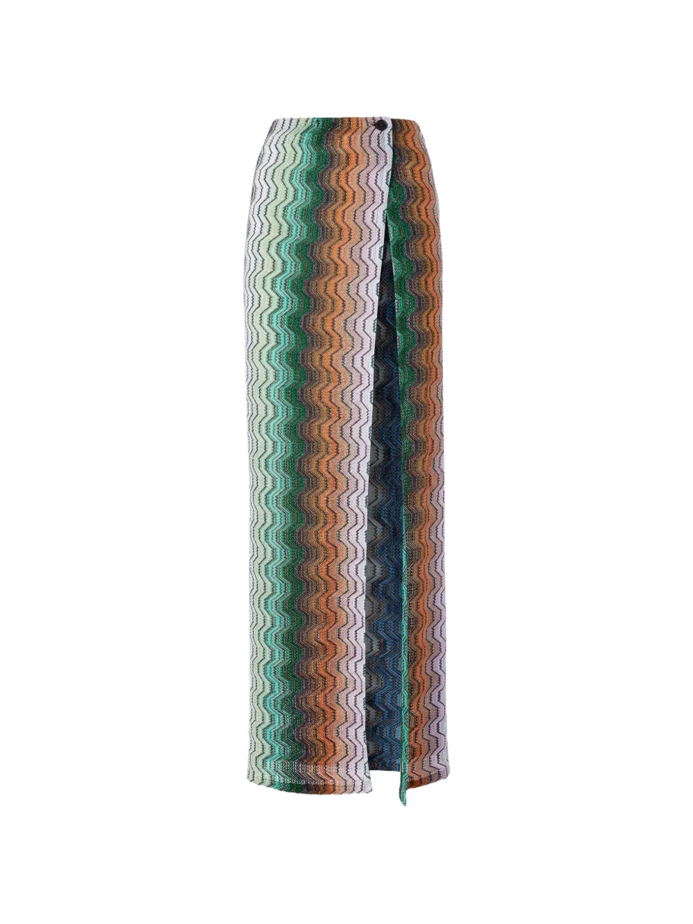 Missoni zigzag-knit wrap beach skirt - Grün