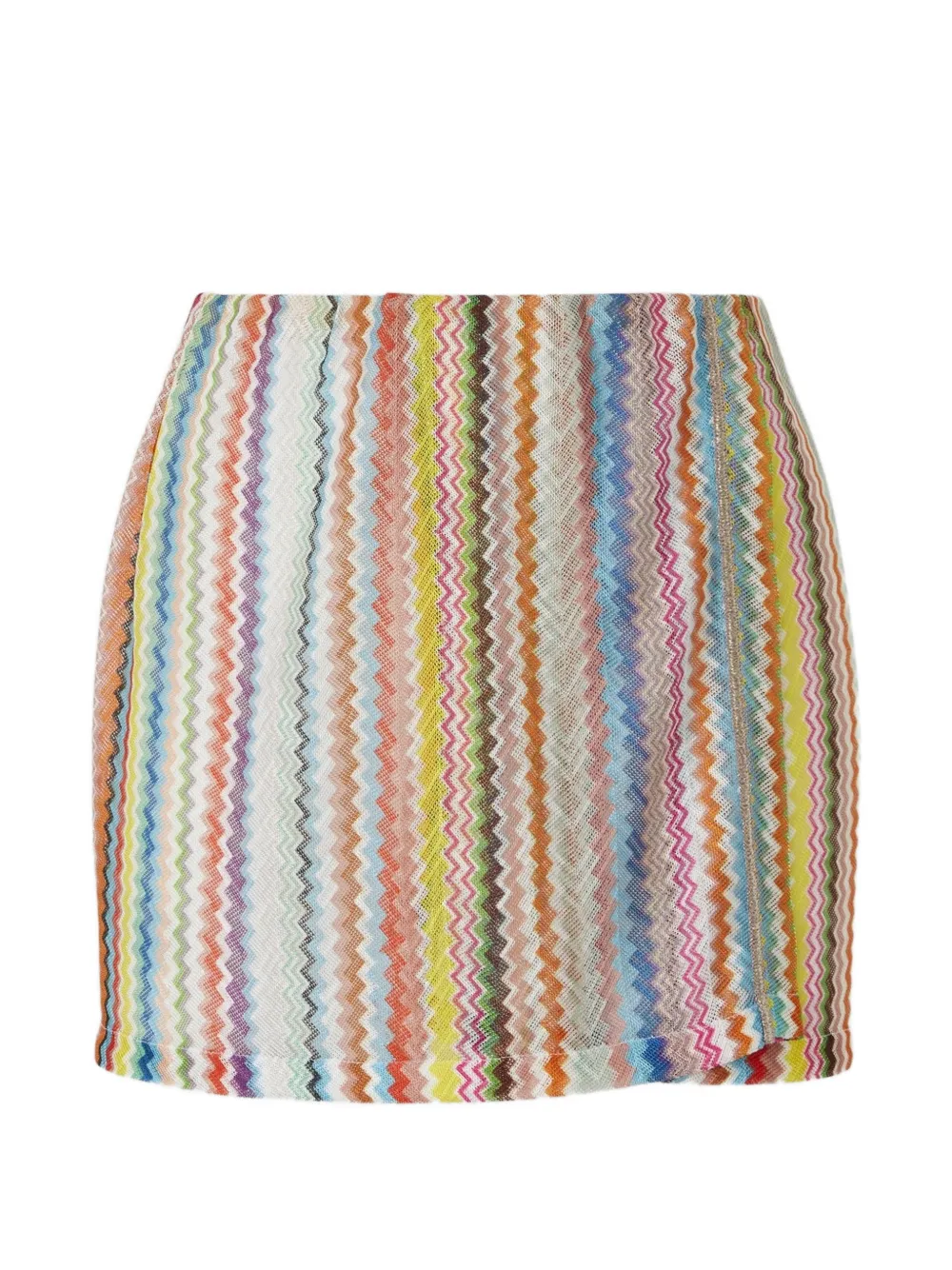 Missoni zigzag-knit mini beach skirt - Blau