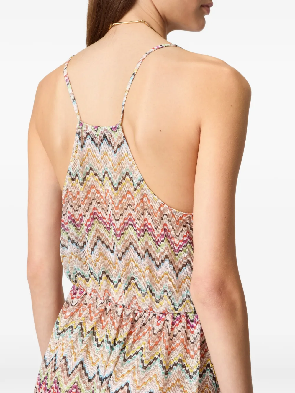 Missoni Strandjurk met zigzagpatroon Beige