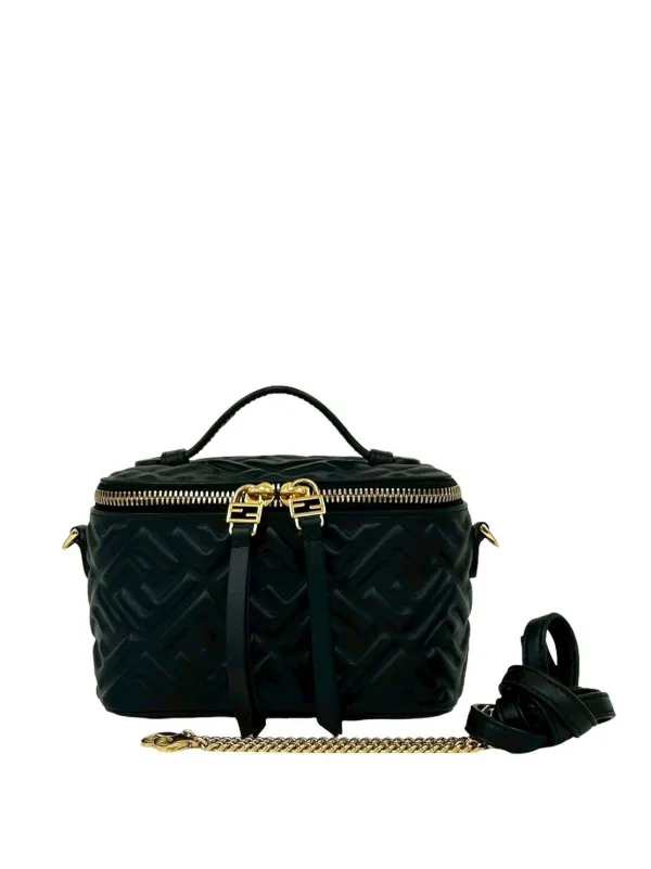 Fendi Pre-Owned 2010-2026 FFエンボス ナッパ バニティ サッチェル 