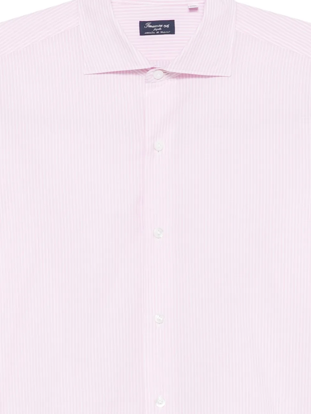 Finamore 1925 Napoli Gestreept overhemd Roze