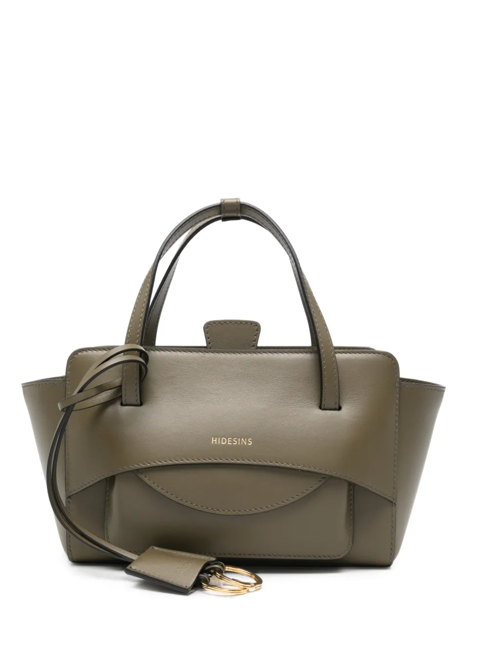 HIDESINS small logo-stamp tote bag - Verde