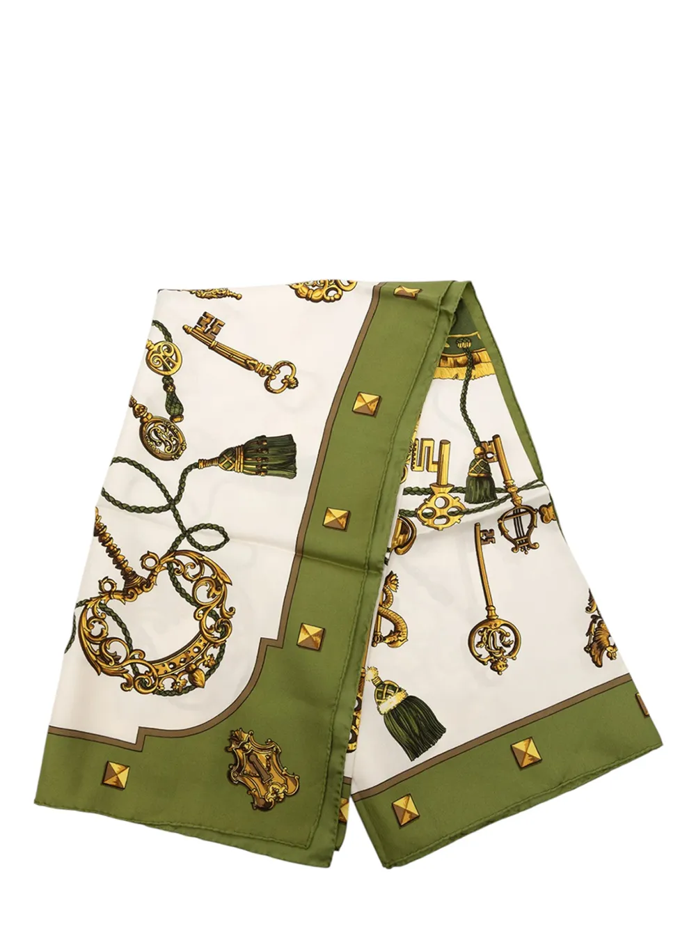 Hermès Pre-Owned 2000-2020 Les Cles Silk Scarf 90 scarves - Verde