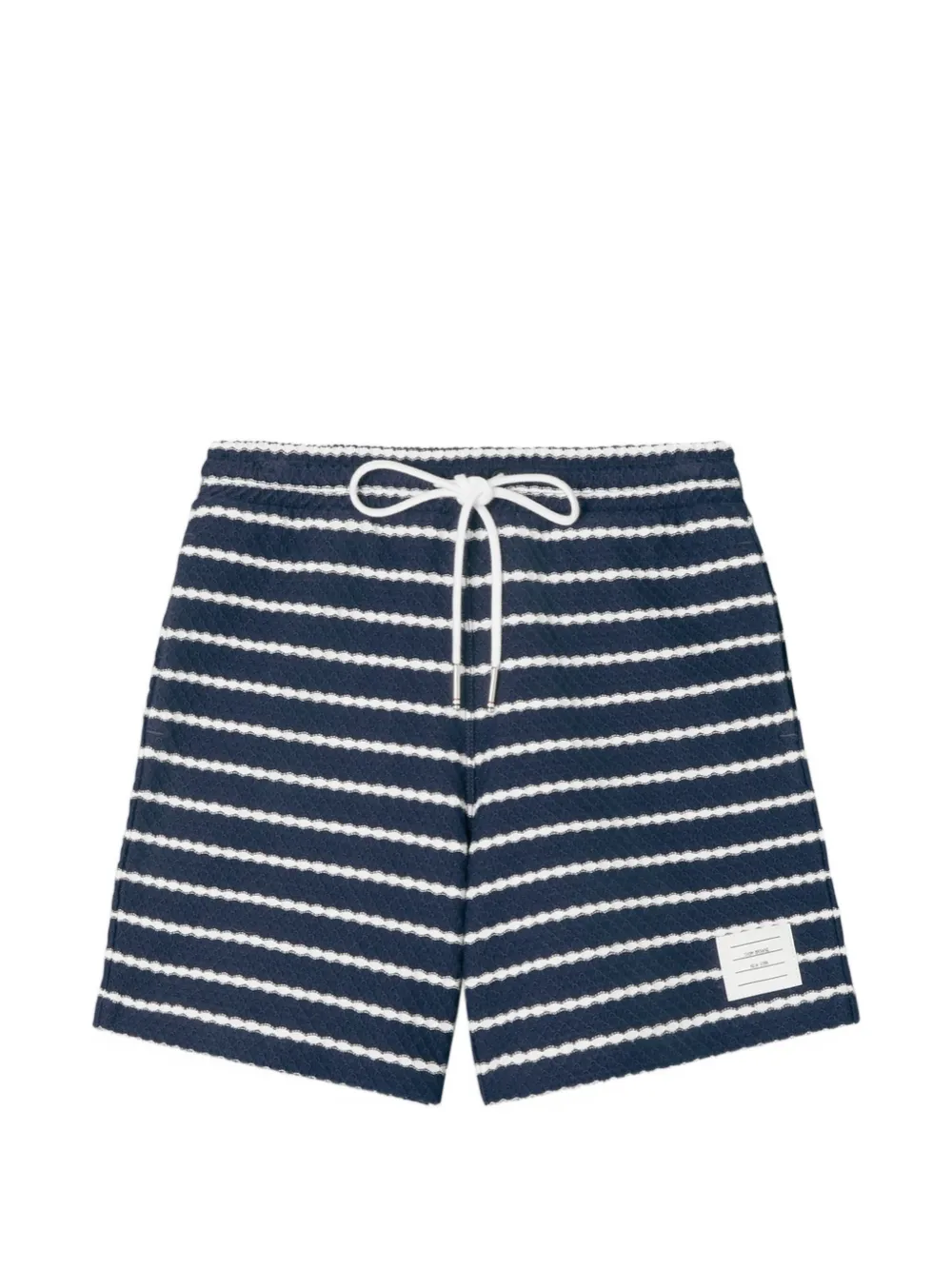 Thom Browne Kids Shorts a righe - Blu
