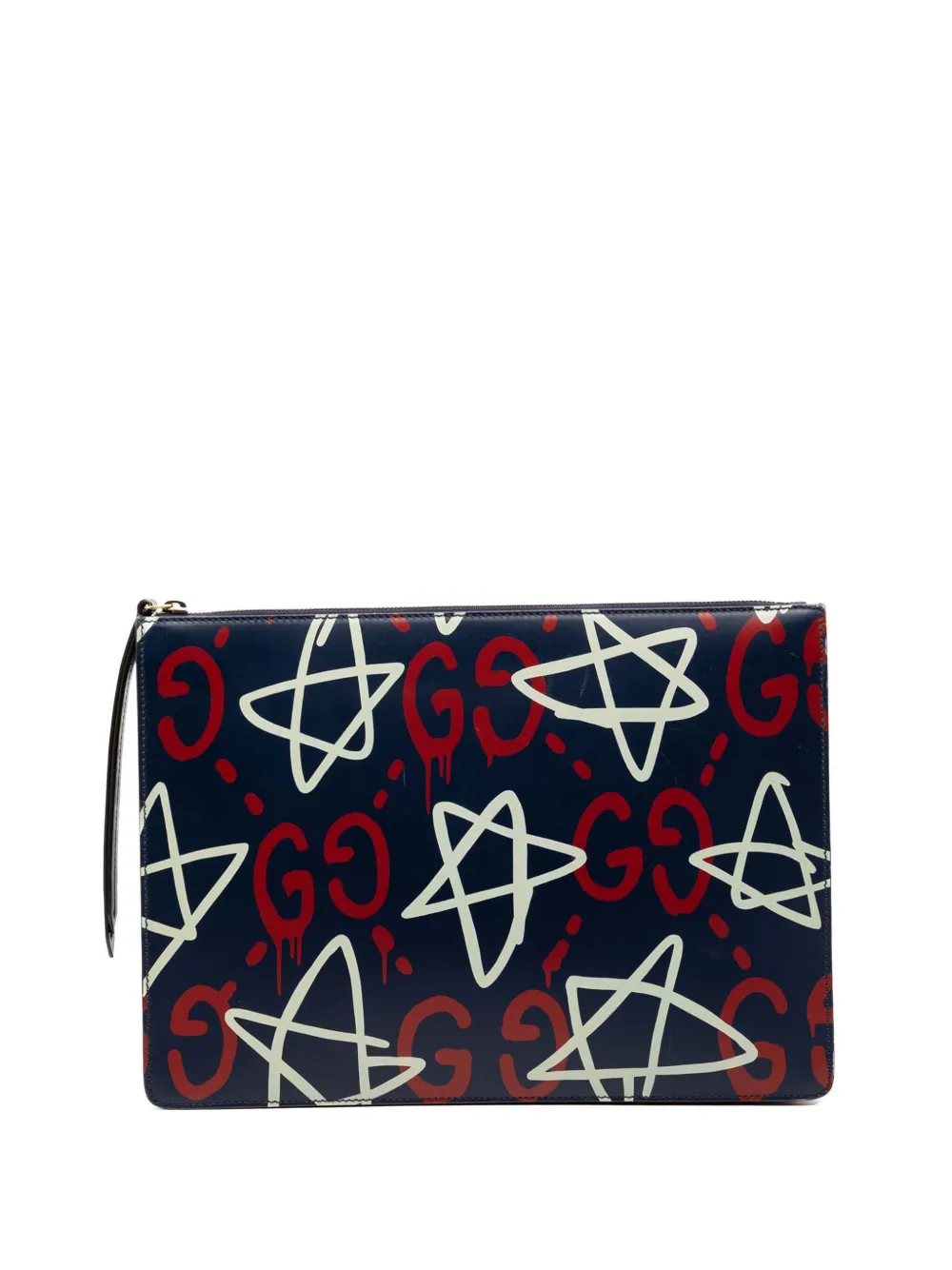 Gucci Pre-Owned 2000-2015 Calfskin Gucci Ghost clutch bag - Blu