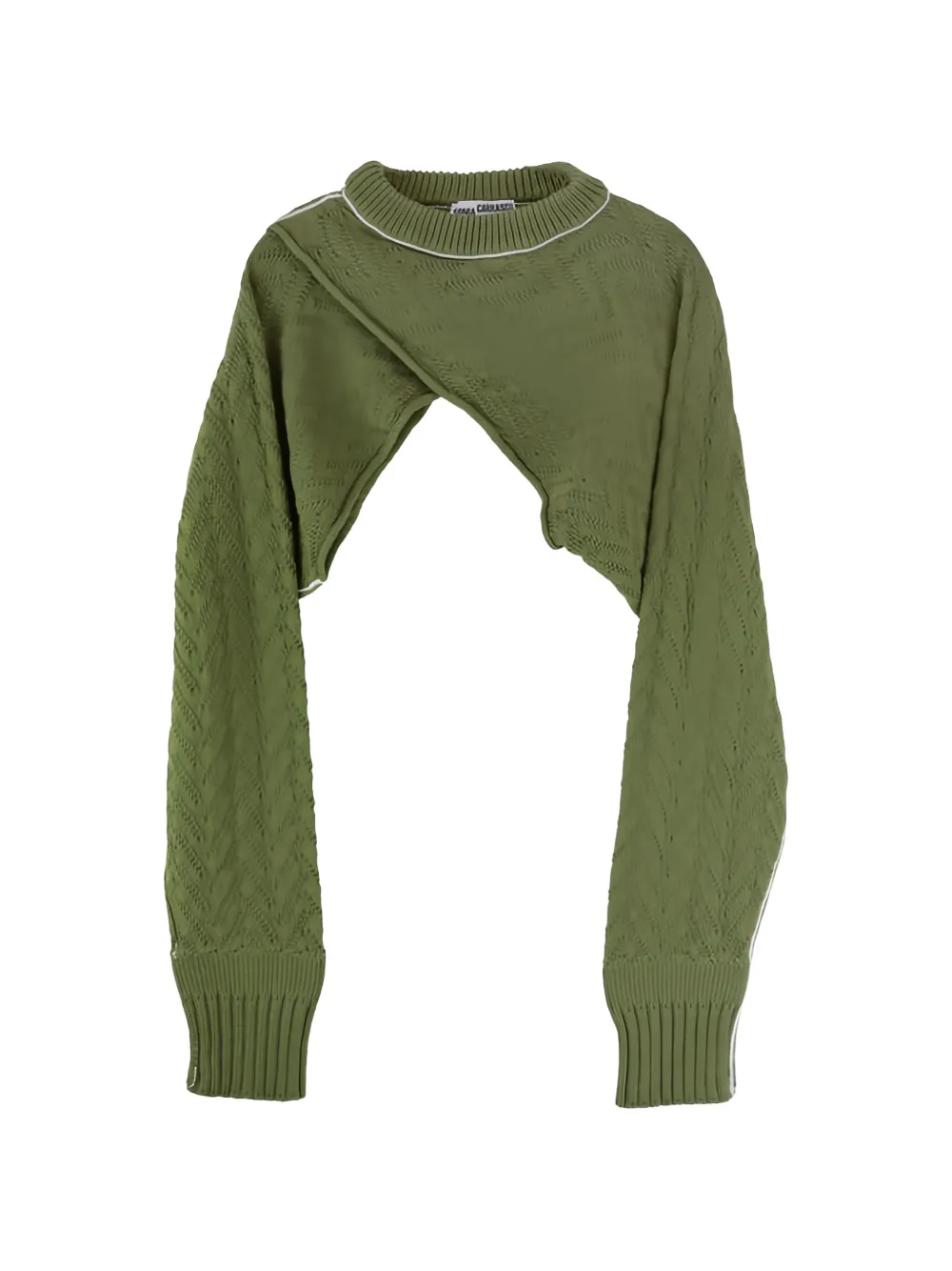 SONIA CARRASCO cable-knit cropped sweater - Green