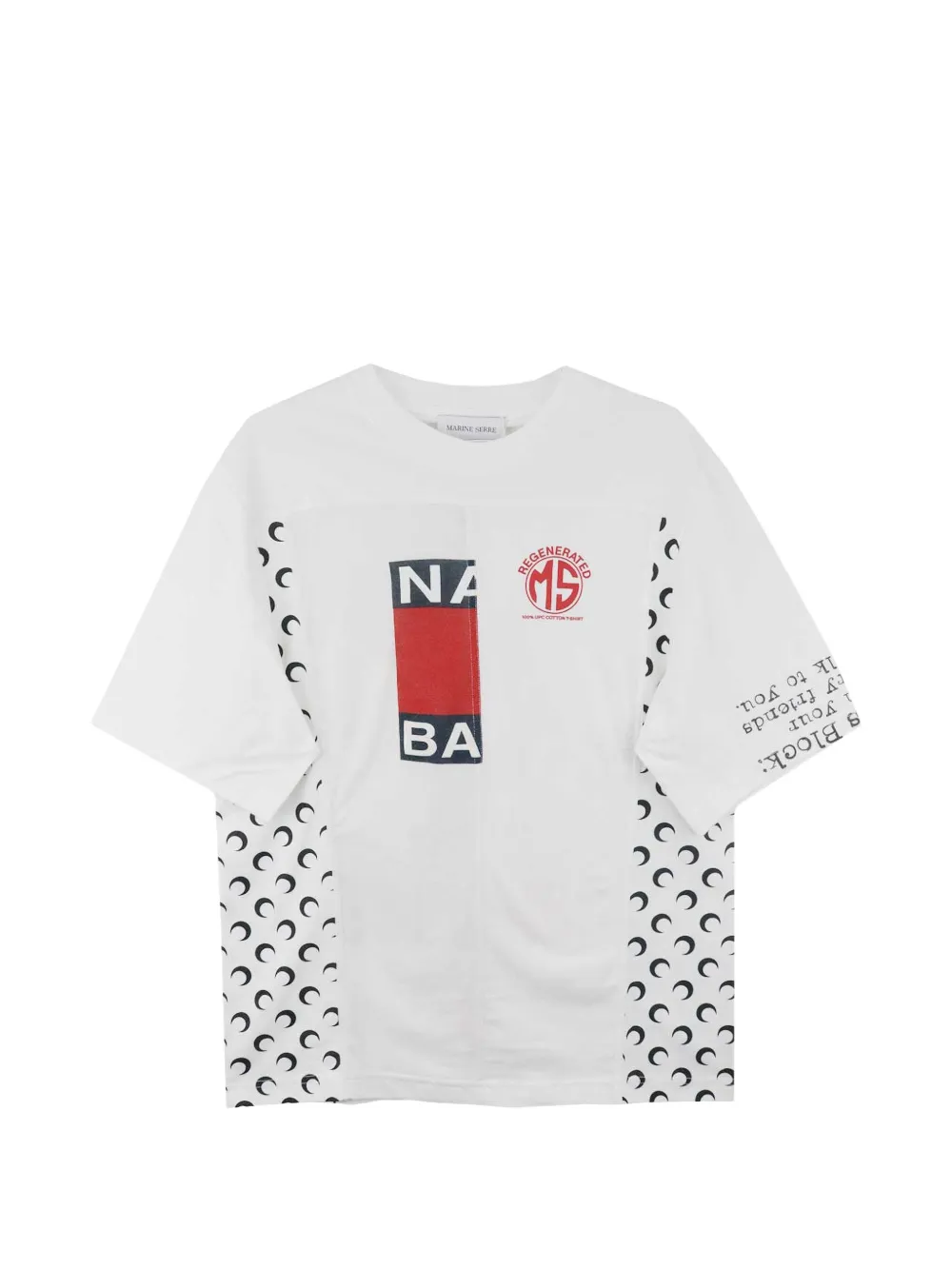 Marine Serre Upcycled panelled T-shirt - Bianco