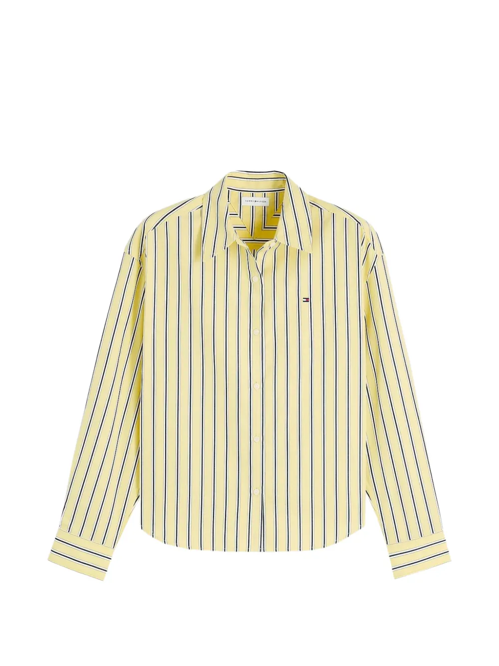 Tommy Hilfiger striped logo-embroidered shirt - Giallo