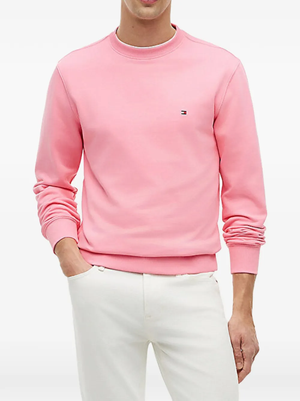 Tommy Hilfiger Sweater met logopatch Roze