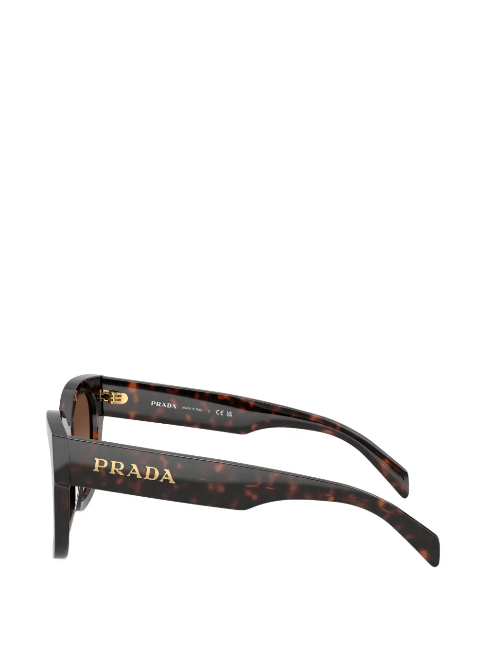 Prada Eyewear Zonnebril met vierkant montuur Bruin