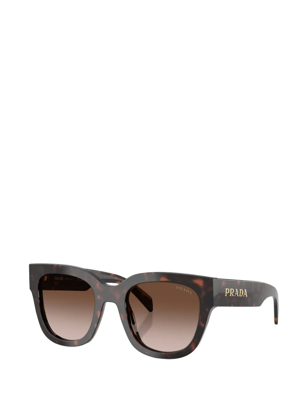 Prada Eyewear Zonnebril met vierkant montuur Bruin