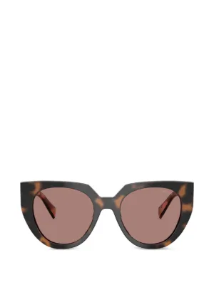 Prada Eyewear トータスシェル キャットアイ サングラス | ブラック