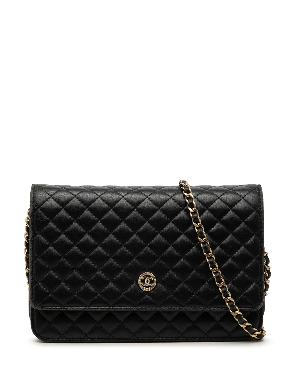 CHANEL Pre-Owned 2011 Quilted Lambskin Crest Wallet On Chain crossbody bag - Nero