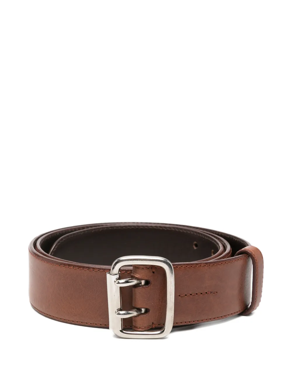 Gianfranco Ferré Pre-Owned 2000 double-prong buckle belt - Marrone