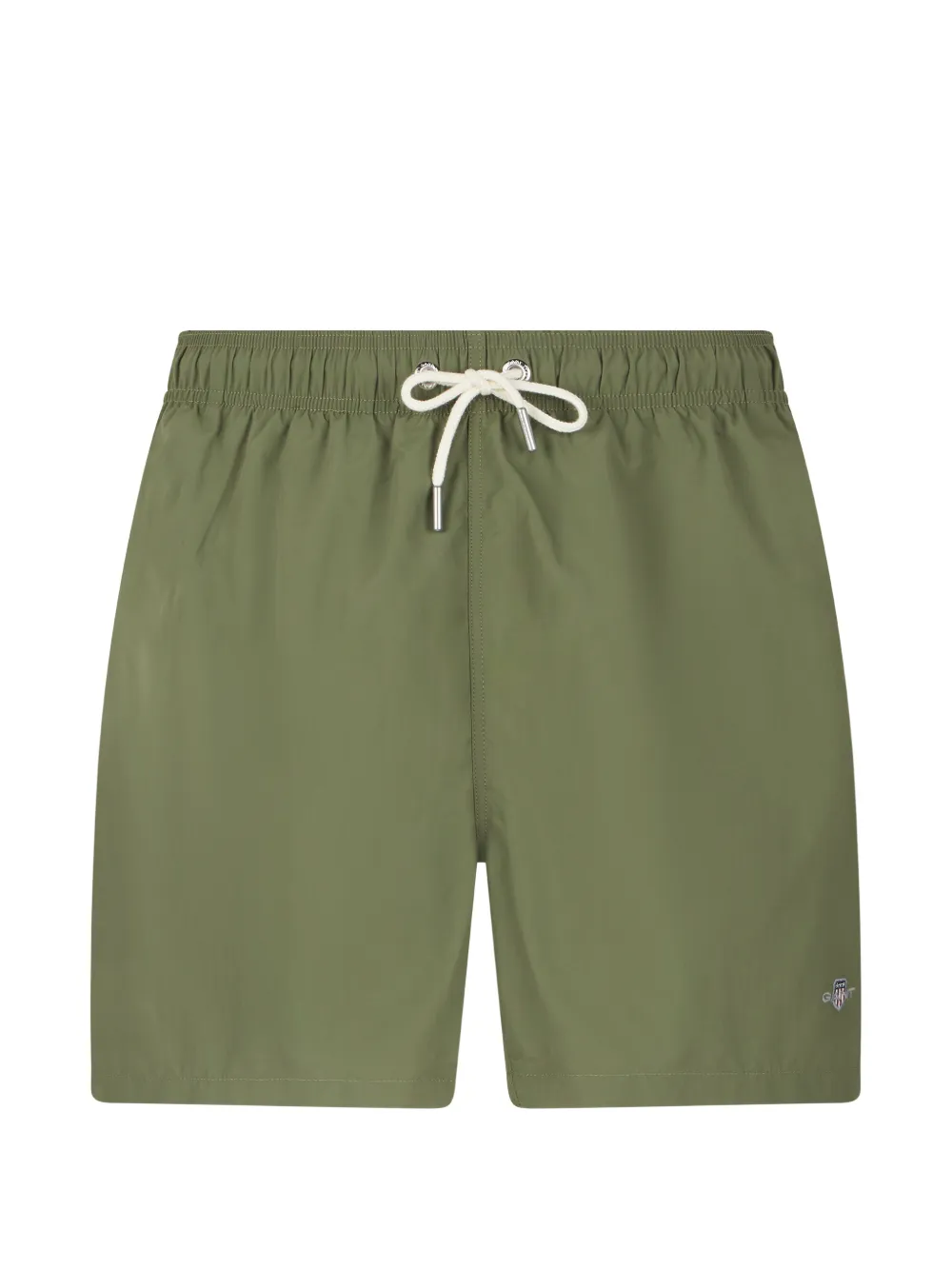 Gant drawstring-waist seersucker swim shorts - Verde