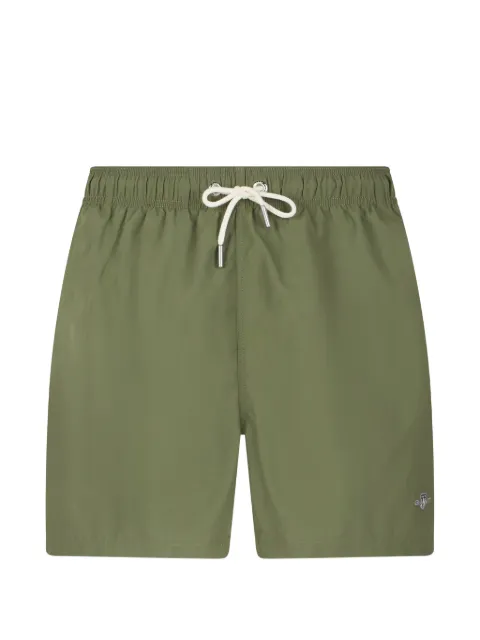 Gant drawstring-waist seersucker swim shorts
