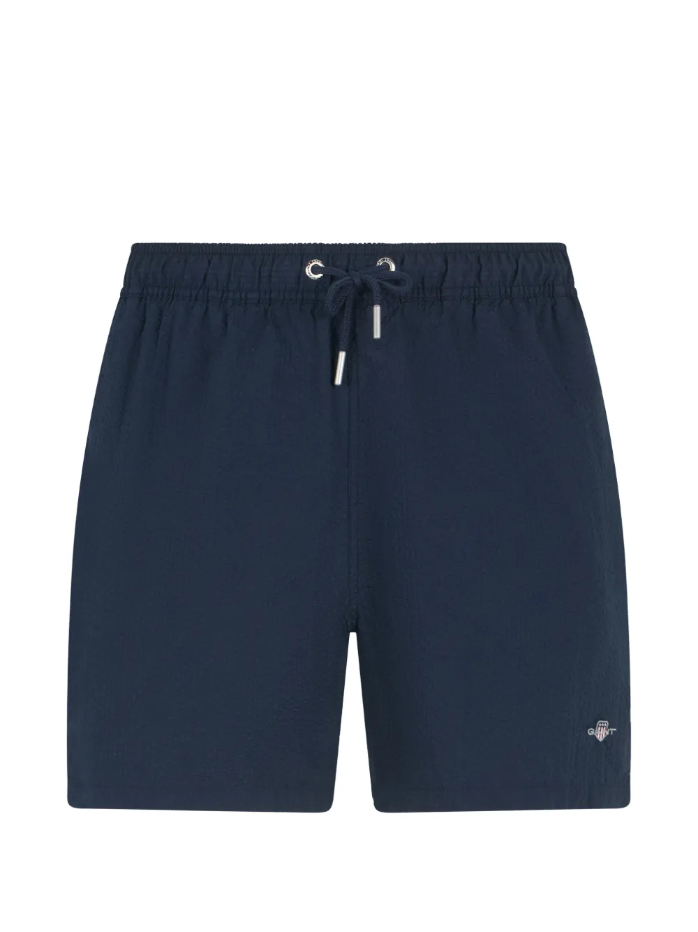 Gant drawstring-waist seersucker swim shorts - Blu