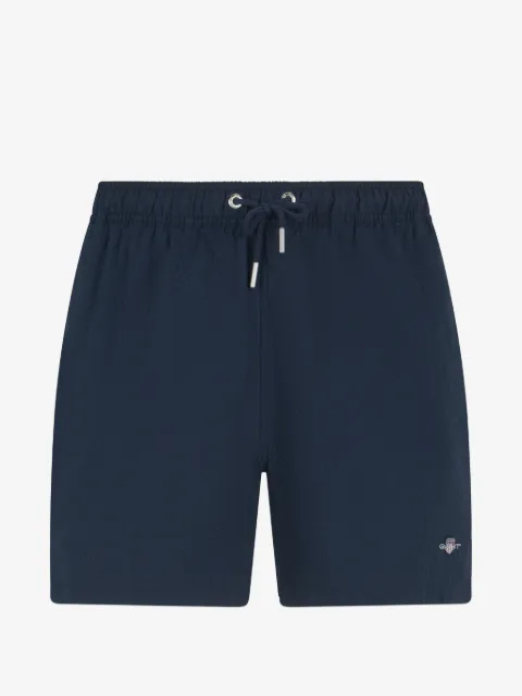 Gant drawstring-waist seersucker swim shorts