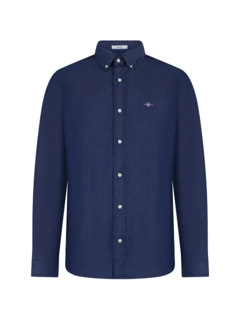 Gant Indigo long-sleeve slim-fit shirt