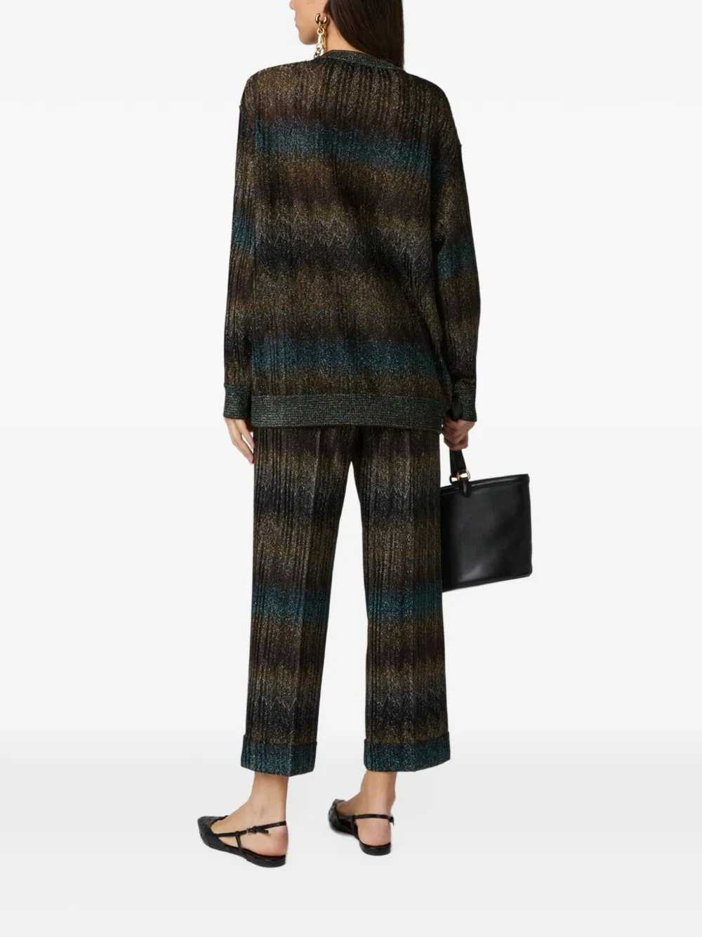 Missoni Vest met metallic-effect en zigzag-patroon Bruin