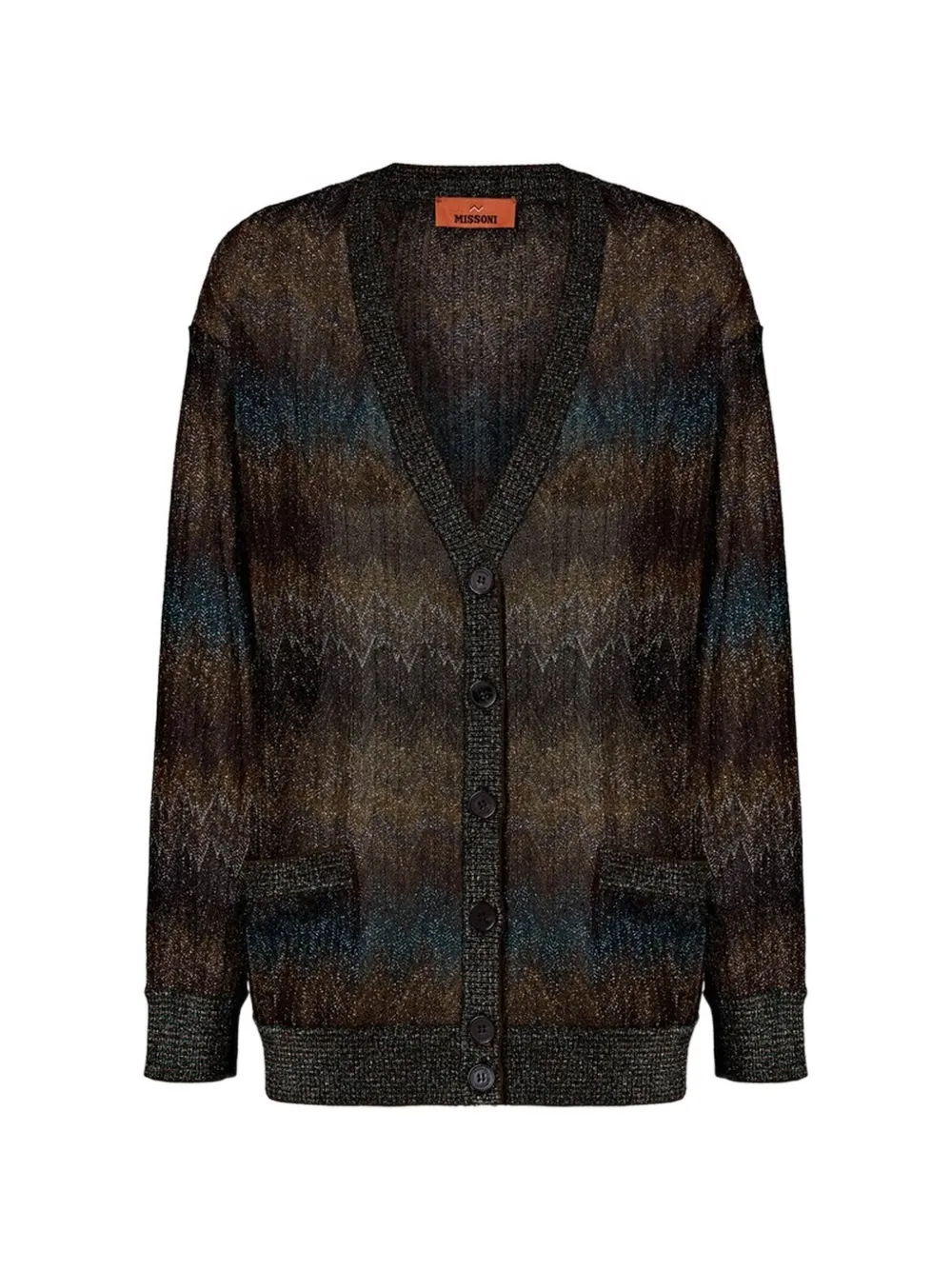 Missoni Vest met metallic-effect en zigzag-patroon Bruin