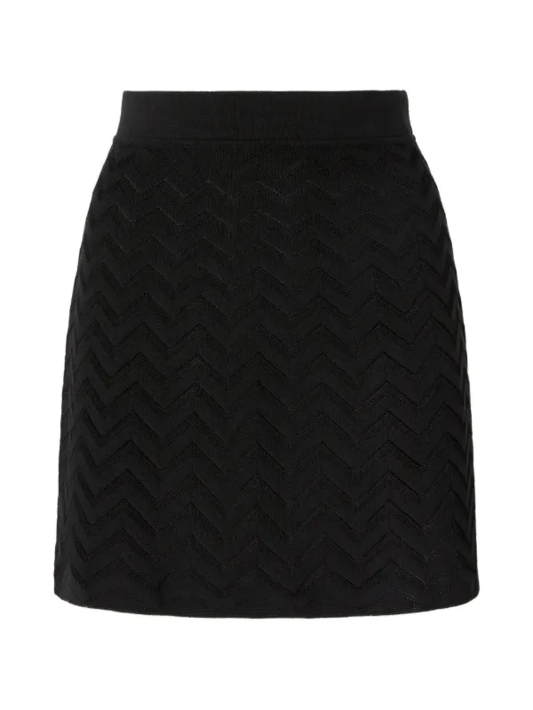 Missoni Chevron-knit Mini Skirt in Black