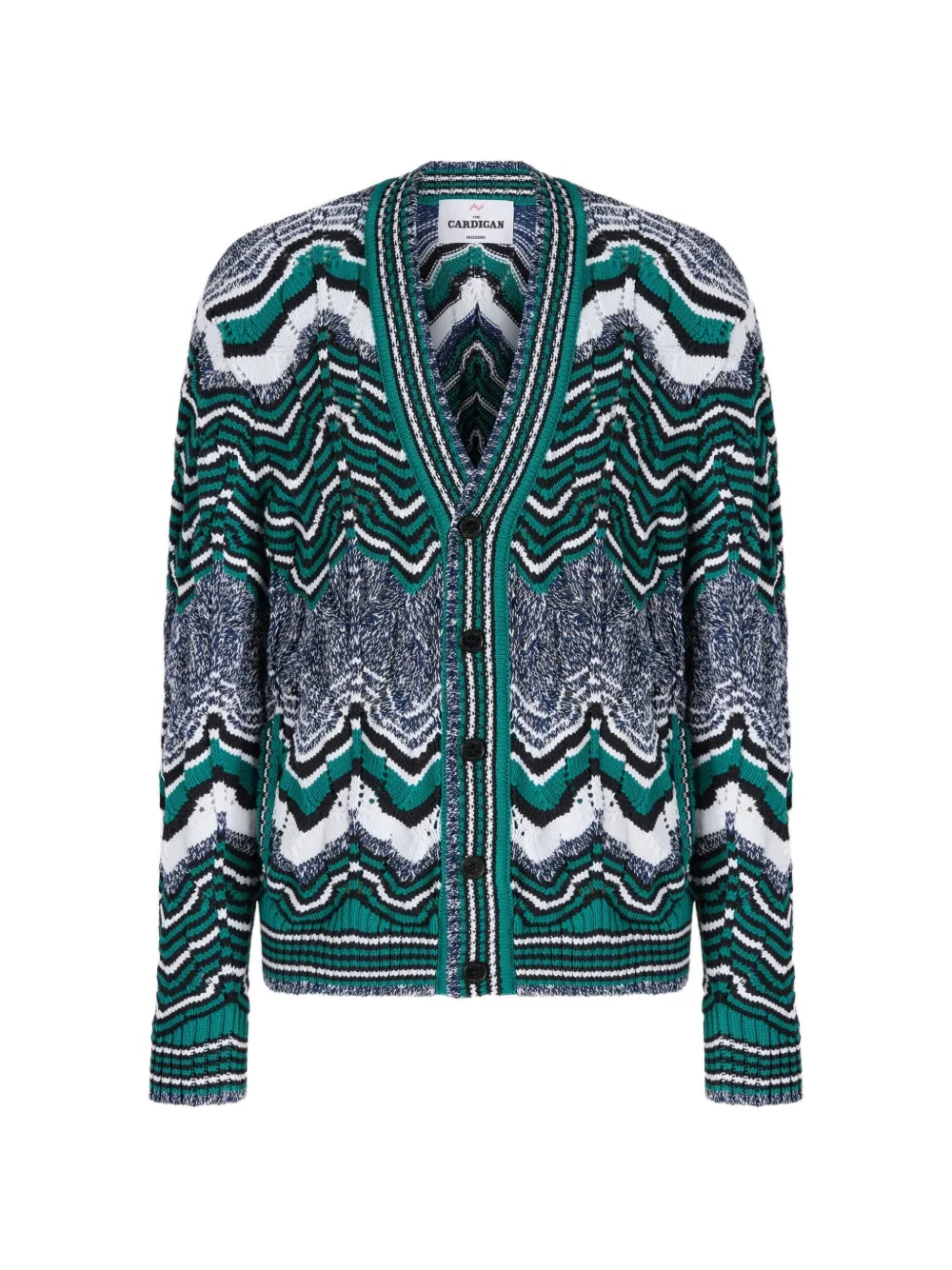 Missoni zigzag-knit cardigan - Grün