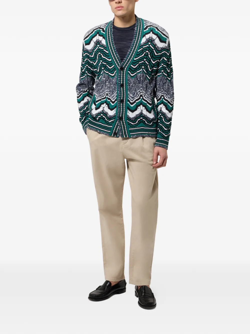 Missoni Gebreid vest met zigzagpatroon Groen