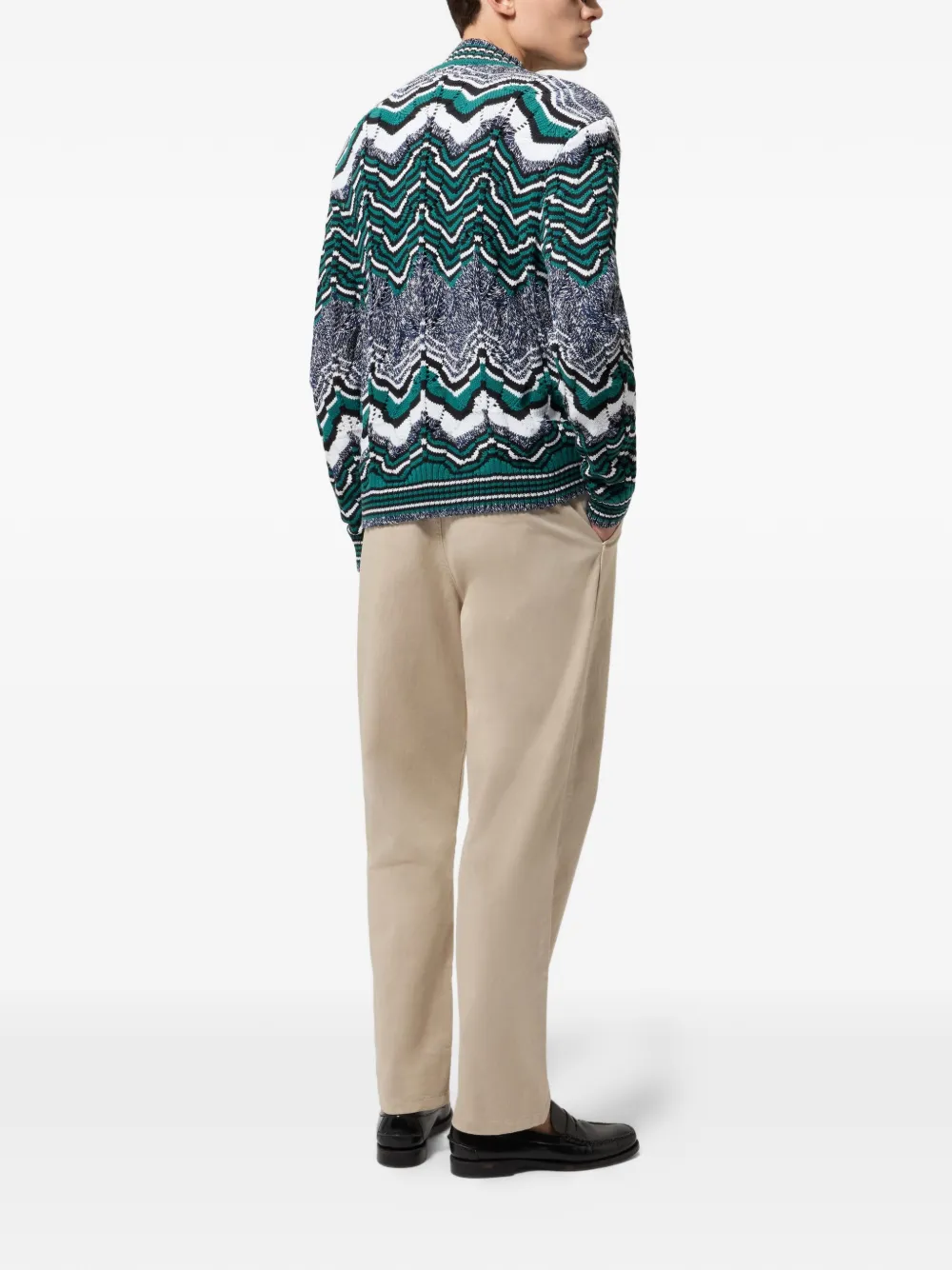 Missoni Gebreid vest met zigzagpatroon Groen