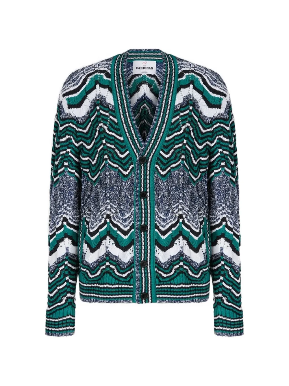 Missoni Gebreid vest met zigzagpatroon Groen