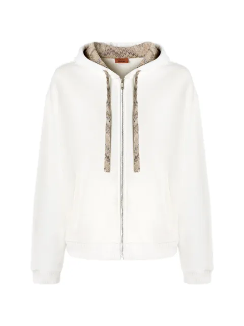 Missoni Zigzag-knit drawstring hoodie
