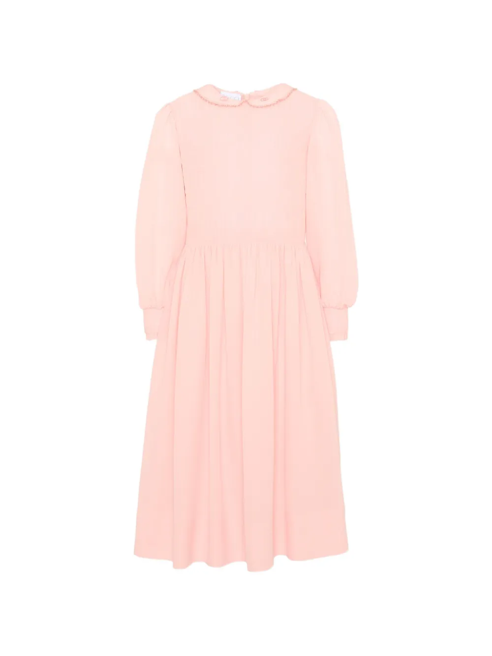 Gucci Kids Peter Pan-collar long-sleeve dress - Rosa