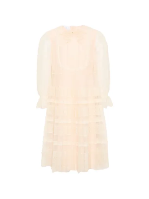 Gucci Kids lace-trimmed tiered dress