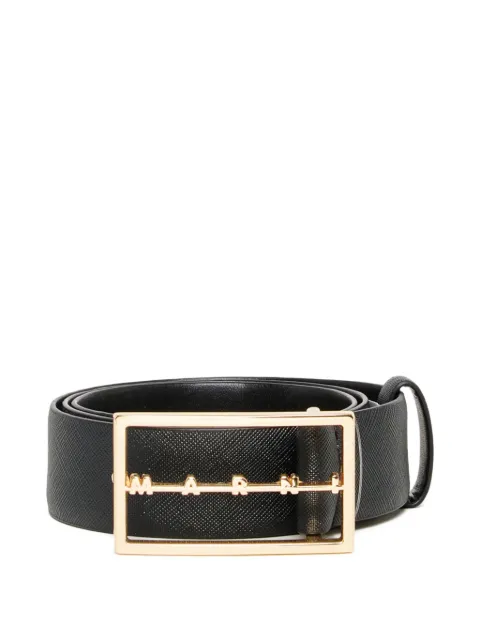 Marni Kids logo-plaque textured belt