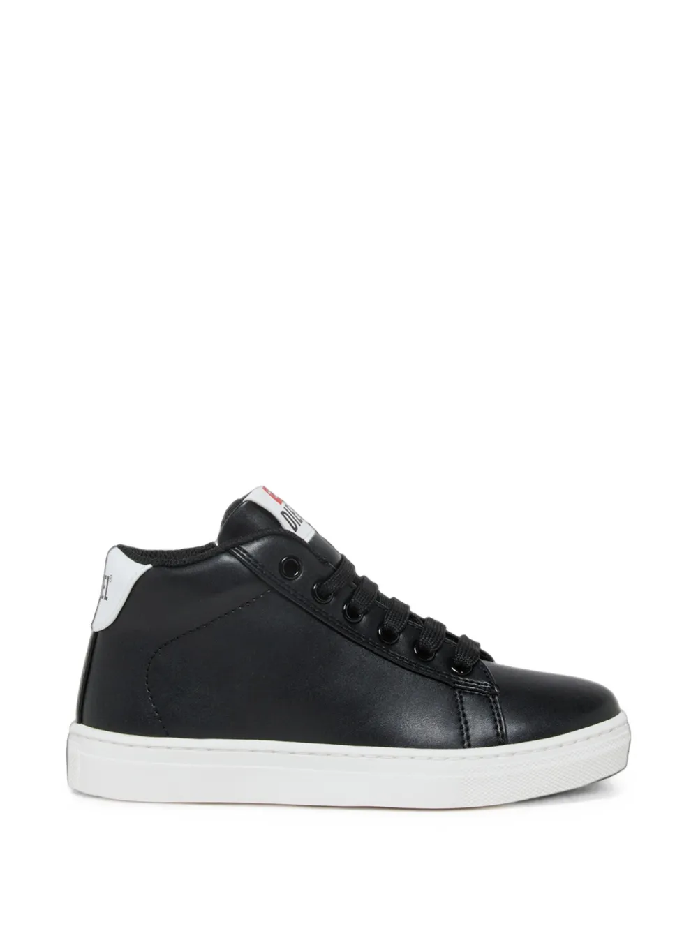 Diesel Kids logo-patch sneakers Zwart
