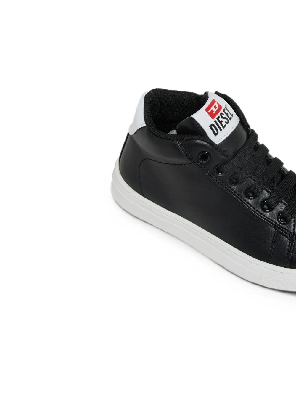 Diesel Kids logo-patch sneakers Zwart