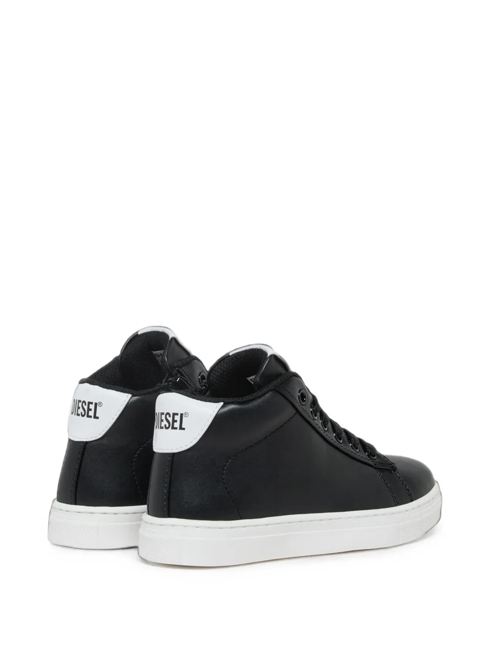 Diesel Kids logo-patch sneakers Zwart