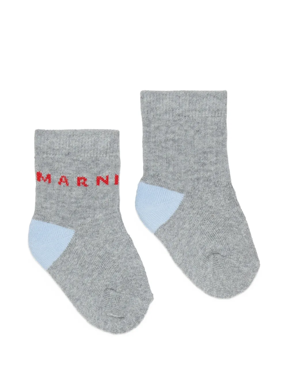 Marni Kids Socken mit Logo - Grau