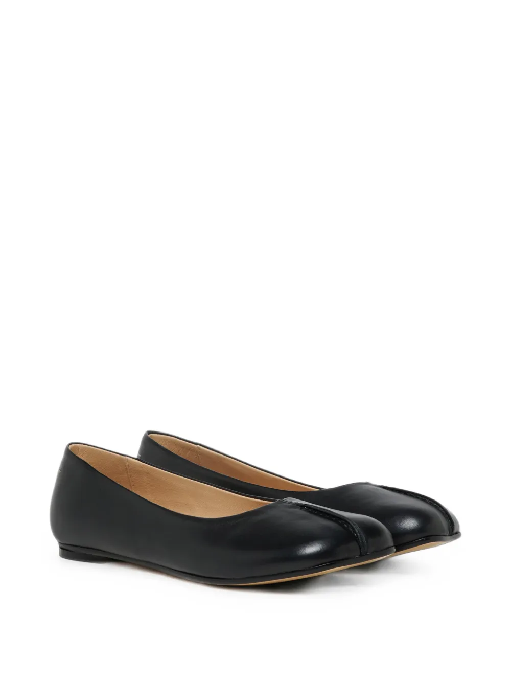 MM6 Maison Margiela Kids leather ballet flats - Nero
